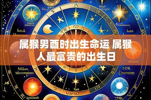 属猴男酉时出生命运 属猴人最富贵的出生日