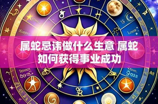 属蛇忌讳做什么生意 属蛇如何获得事业成功