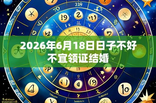2026年6月18日日子不好不宜领证结婚