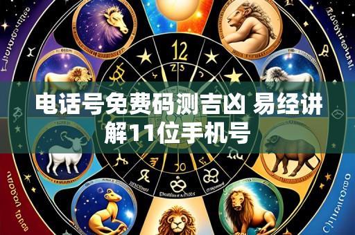 电话号免费码测吉凶 易经讲解11位手机号
