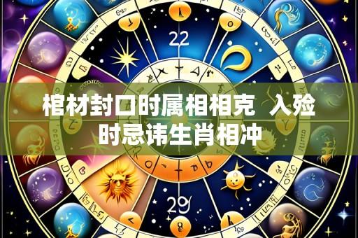 棺材封口时属相相克 入殓时忌讳生肖相冲