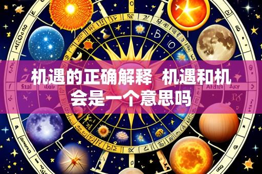 机遇的正确解释  机遇和机会是一个意思吗