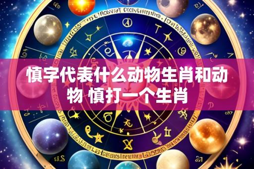 慎字代表什么动物生肖和动物 慎打一个生肖