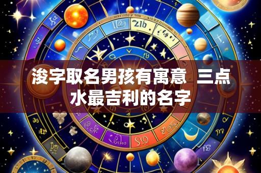 浚字取名男孩有寓意  三点水最吉利的名字