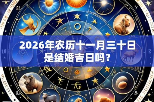 2026年农历十一月三十日是结婚吉日吗?