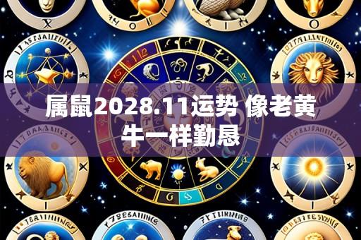 属鼠2028.11运势 像老黄牛一样勤恳