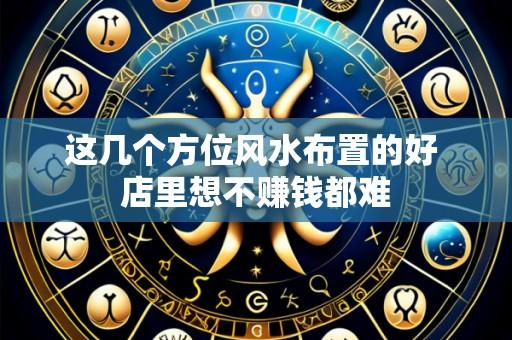 这几个方位风水布置的好 店里想不赚钱都难