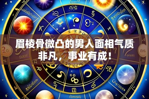 眉棱骨微凸的男人面相气质非凡,事业有成!