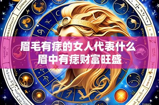 眉毛有痣的女人代表什么 眉中有痣财富旺盛