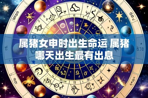 属猪女申时出生命运 属猪哪天出生最有出息