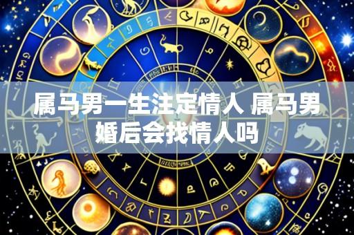 属马男一生注定情人 属马男婚后会找情人吗