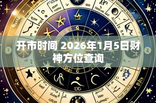 开市时间 2026年1月5日财神方位查询