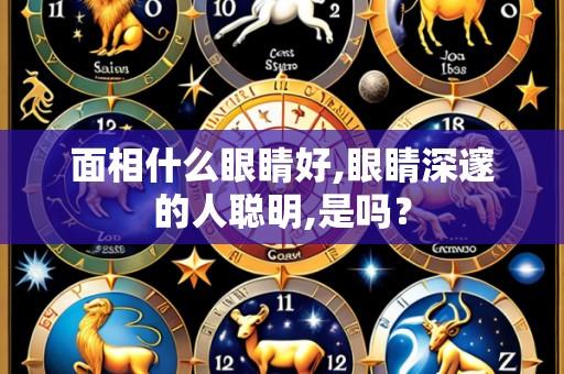 面相什么眼睛好,眼睛深邃的人聪明,是吗?