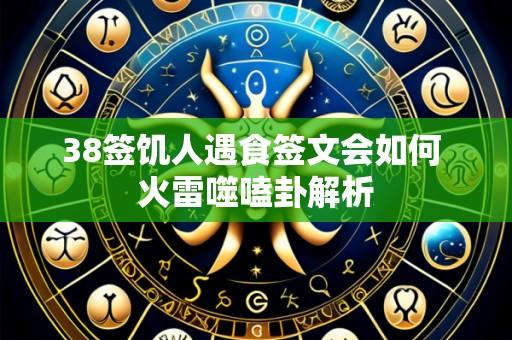 38签饥人遇食签文会如何 火雷噬嗑卦解析