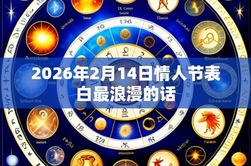 2026年2月14日情人节表白最浪漫的话