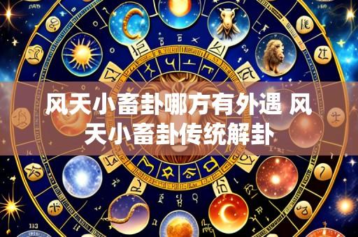风天小畜卦哪方有外遇 风天小畜卦传统解卦