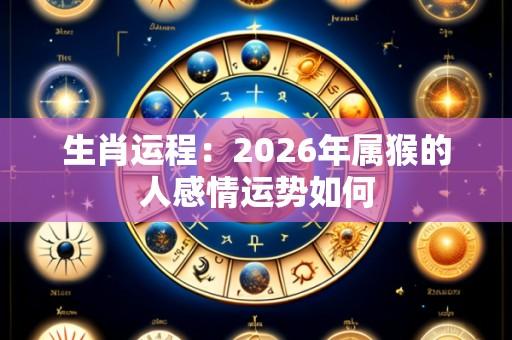 生肖运程:2026年属猴的人感情运势如何