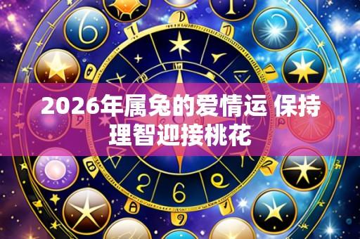 2026年属兔的爱情运 保持理智迎接桃花