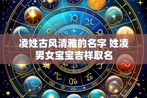 凌姓古风清雅的名字 姓凌男女宝宝吉祥取名