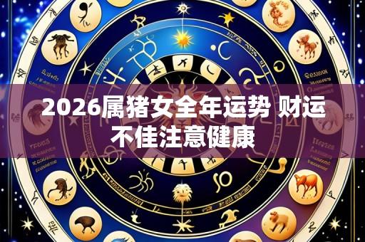 2026属猪女全年运势 财运不佳注意健康