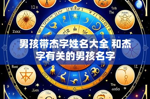 男孩带杰字姓名大全 和杰字有关的男孩名字