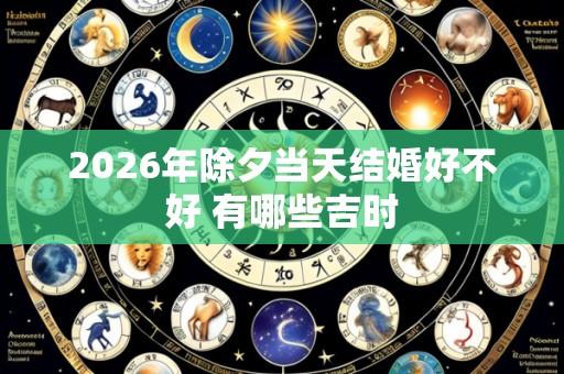 2026年除夕当天结婚好不好 有哪些吉时