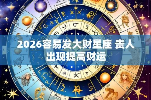 2026容易发大财星座 贵人出现提高财运