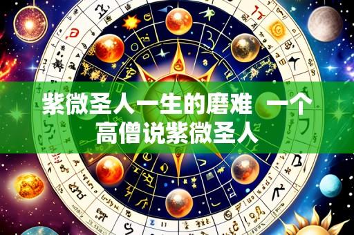 紫微圣人一生的磨难  一个高僧说紫微圣人