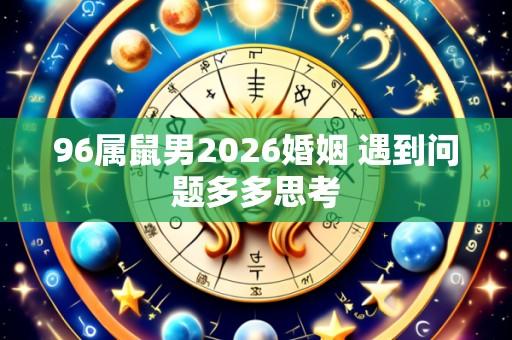 96属鼠男2026婚姻 遇到问题多多思考