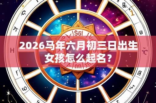 2026马年六月初三日出生女孩怎么起名?