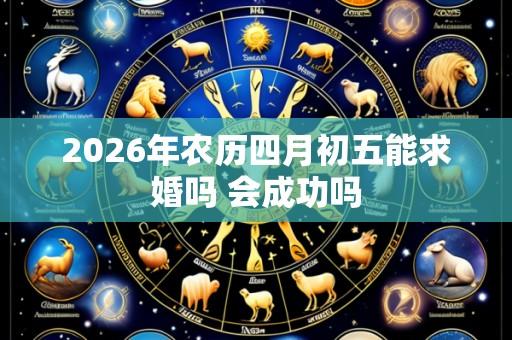 2026年农历四月初五能求婚吗 会成功吗