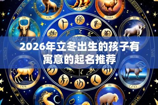 2026年立冬出生的孩子有寓意的起名推荐