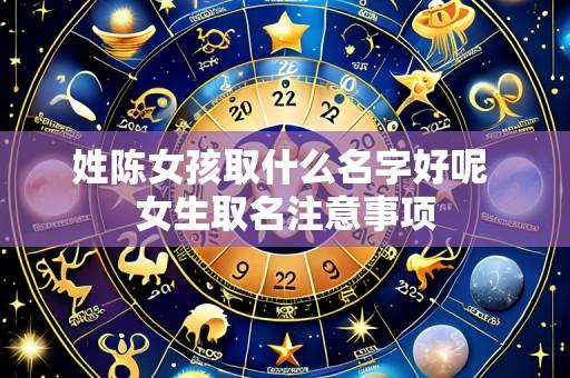 姓陈女孩取什么名字好呢 女生取名注意事项