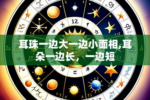 耳珠一边大一边小面相,耳朵一边长，一边短