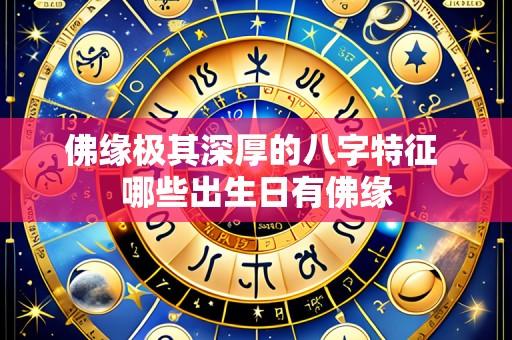 佛缘极其深厚的八字特征 哪些出生日有佛缘