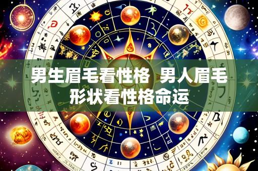 男生眉毛看性格 男人眉毛形状看性格命运