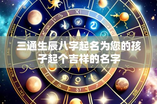 三通生辰八字起名为您的孩子起个吉祥的名字