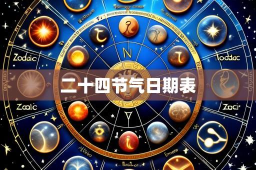 二十四节气日期表