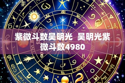 紫微斗数吴明光 吴明光紫微斗数4980