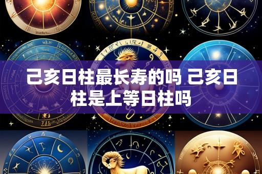 己亥日柱最长寿的吗 己亥日柱是上等日柱吗