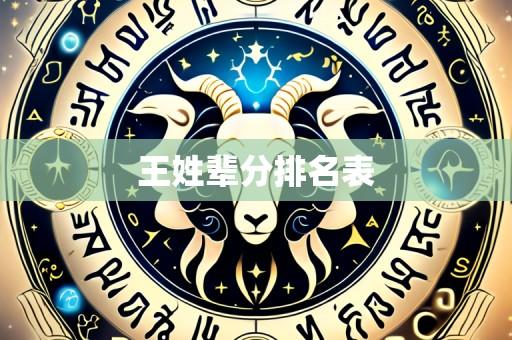 王姓辈分排名表