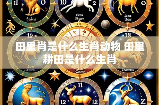 田里肖是什么生肖动物 田里耕田是什么生肖
