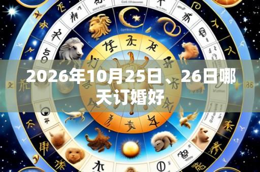 2026年10月25日、26日哪天订婚好