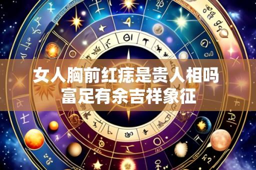 女人胸前红痣是贵人相吗 富足有余吉祥象征