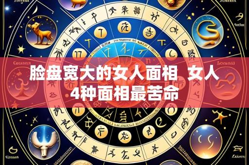脸盘宽大的女人面相 女人4种面相最苦命