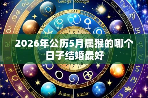 2026年公历5月属猴的哪个日子结婚最好