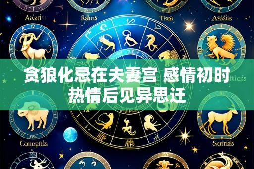 贪狼化忌在夫妻宫 感情初时热情后见异思迁