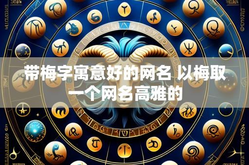 带梅字寓意好的网名 以梅取一个网名高雅的