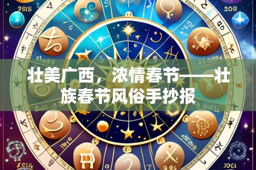 壮美广西,浓情春节——壮族春节风俗手抄报
