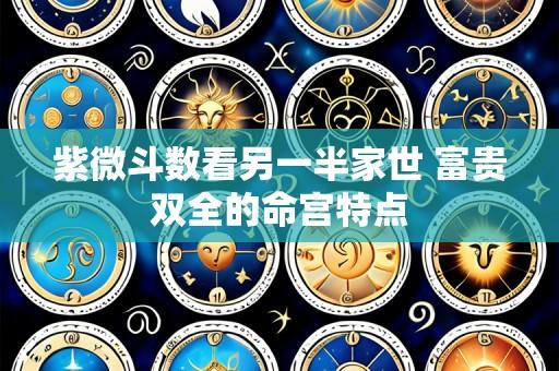 紫微斗数看另一半家世 富贵双全的命宫特点